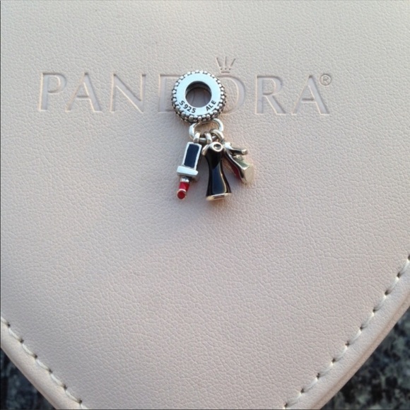Pandora Glamour Trio Dangle Charm Mixed Enamel - Picture 2 of 3